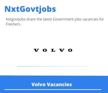 Volvo Parts Salesman Vacancies in Kimberley 2023