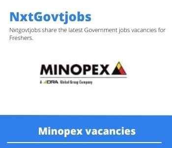 Minopex Process Section Supervisor Vacancies in Kimberley 2023