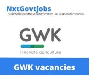 GWK Senior Technician Maintenance Vacancies in Douglas – Deadline 30 June 2023
