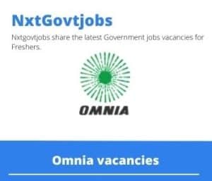Omnia Deputy Magazine Master Vacancies in Kimberley – Deadline 12 Jun 2023