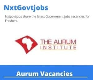 Aurum Group NIMDDR TB Coordinator Vacancies in Kimberley – Deadline 25 Jul 2023