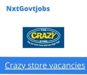 Crazy Store Store Manager Vacancies in Hartswater – Deadline 15 Sep 2023